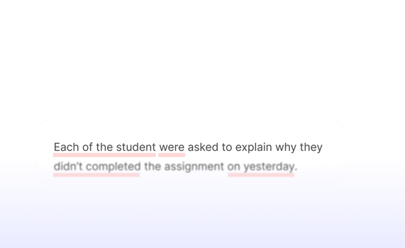 Grammar correction
